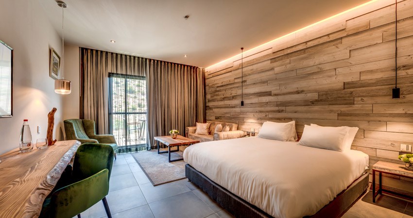 Kedem Hotel Tirat Carmel - Forest View Room Bed